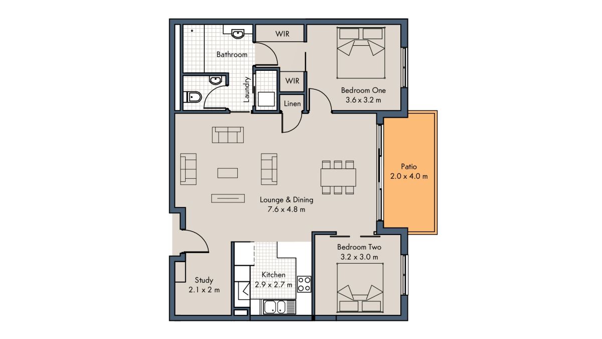 PCV Apartment Floor Plan M